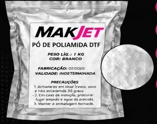 Embalagem de 1 kg do pó de poliamida DTF Mak Jet